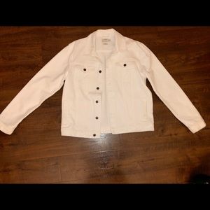 Topman white denim jacket xl